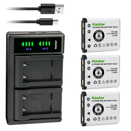 Kastar 3-Pack Battery and LTD2 USB Charger Compatible with Panasonic N4FUYYYY0018 N4FUYYYY0019 N4FUYYYY0046 N4FUYYYY0047 Battery Panasonic KX-TCA285 KX-TCA385 KX-UDT121 KX-UDT131