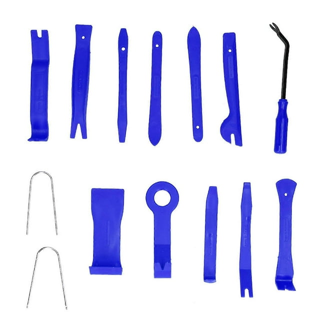 14Pcs Auto Removal Tool Trim Pry Repair Set Kit for Car Door Panel o Instrument DeskBlue