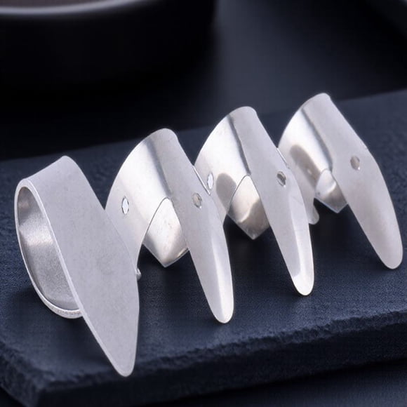 QUMIIRITY 8Ud Púas Metálicas Para Guitarra Con Ergonómico Plata Para E