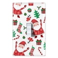 thumbnail image 1 of WIRESTER 1-Gang Toggle Wall Plate/Switch Plate Cover, Christmas Design Pattern Happy Santa Christmas Pattern, 1 of 6