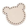 thumbnail image 1 of Leodye Base de Sac Ronde en Bois Ajourée - Planche d'Aide au Tricotage DIY, 1 of 3