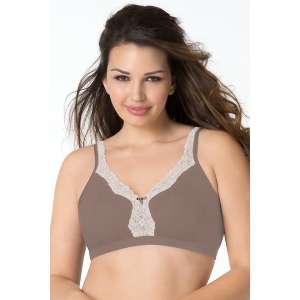 Luxe Lace Wireless Bra - Blushing Rose – Curvy Couture