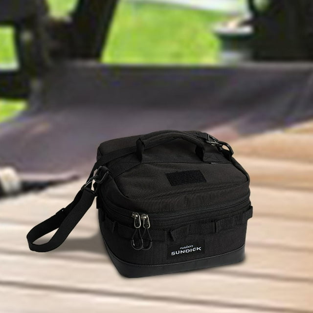 Bolsa térmica para alimentos fríos y calientes, hielera de playa, reutilizable, para adultos, , contenedor de alimentos, para viajes, Negro