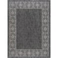 thumbnail image 3 of Veranda Traditional 5' x 7' Black and Light Gray Polypropylene Outdoor Area Rug, 3 of 8
