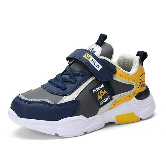 Eashi Little/Big Boys Sports Running Athletic Tennis Shoes Hook and Loop Non Slip Outdoor Casual Walking Sneakers