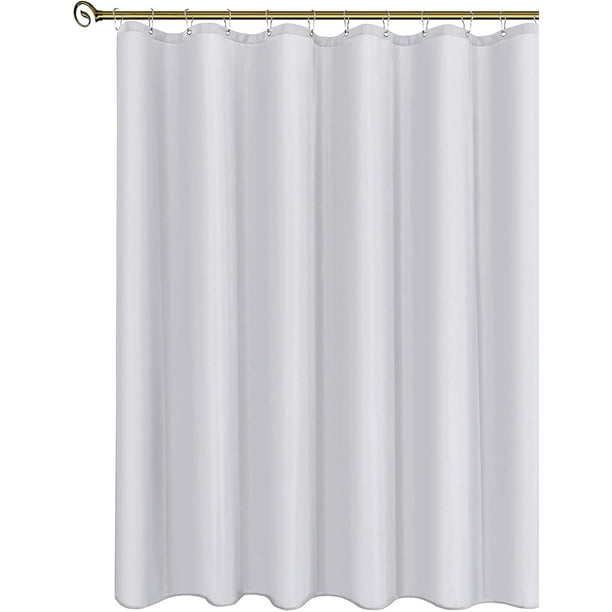 Fabric Shower Stall Curtain Liners White 48 Inch Width By 72 Length Water Resistant Bathroom Curtains Rust Grommets 8 Holes Weighted Bottom Machine Washable Com Fabric Shower Stall Curtain Liners, 48 Inch Length Curtains