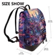thumbnail image 2 of Sikiie Taxi Colorful Town Women Genuine Leather Backpack Fashion Rucksack Daypack Leather Casual Travel Backpacks for Women, 2 of 4