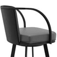 thumbnail image 5 of Pemberly Row 26" Faux Leather Swivel Counter Stool in Gray/Black, 5 of 7