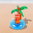thumbnail image 6 of 6 Pack Palm Tree Floating Drinks holders for Pool Inflatable Drink Holder Drink Floats for Pool Hot Tubs, 6 of 6