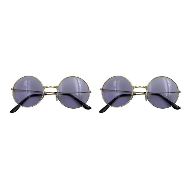 Gafas de Sol Qarigey Sun Eyewear Marco de Metal Multifuncional Dorado y Púrpura