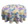 thumbnail image 4 of Design Pattern Round Tablecloth 60 Inch – Waterproof Polyester Table Cover with Full Print Design, Wrinkle Resistant & Washable for Kitchen Dining Party Decor, 4 of 6
