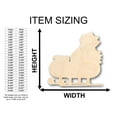 thumbnail image 2 of Unfinished Wood Santa Sleigh Shape - Christmas - Craft - up to 36" DIY 2" / 1/8", 2 of 3