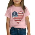 thumbnail image 4 of HAOTAGS 4th of July T-Shirts for Kids Graphic Print Boys and Girls Short Sleeve Tops Pink Size 7 Years, 4 of 9