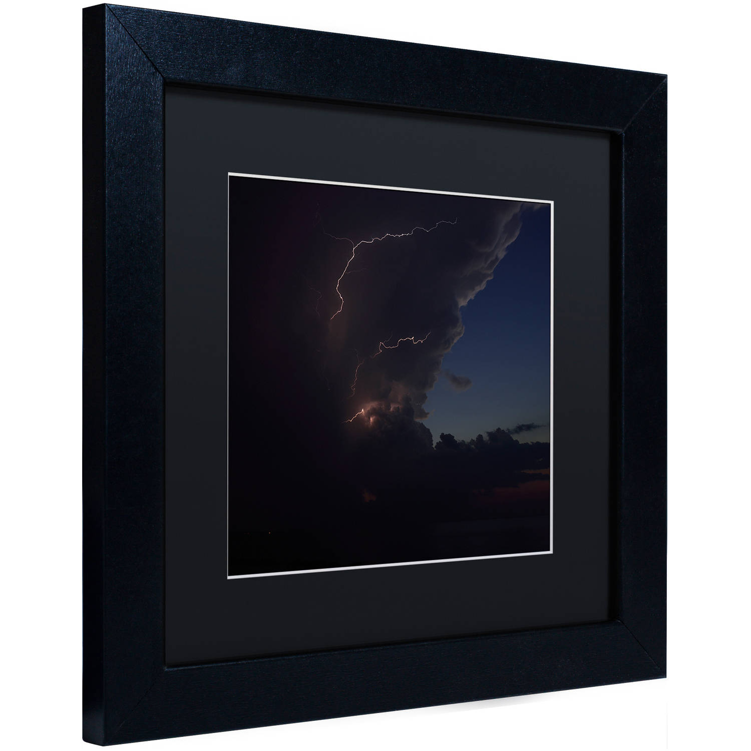 Trademark Fine Art "Sunset Thunderhead #2" Canvas Art by Kurt Shaffer, Black Matte, Black Frame