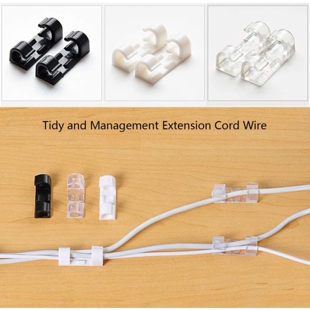 Extension Cord Cable Organizer Cable Management Clips With Self Adhesive 6mm Tv Pc Wire Holder For Car Office Desk Accessories Home Nightstand White Pack Of 20 Walmart Canada