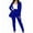 Blue, variant on Azrian Pants for Women,Womens Plus Business Suit Sets Attire 2 Piece Outfits Long Sleeve Coats Tops Solid Long Pants Sets