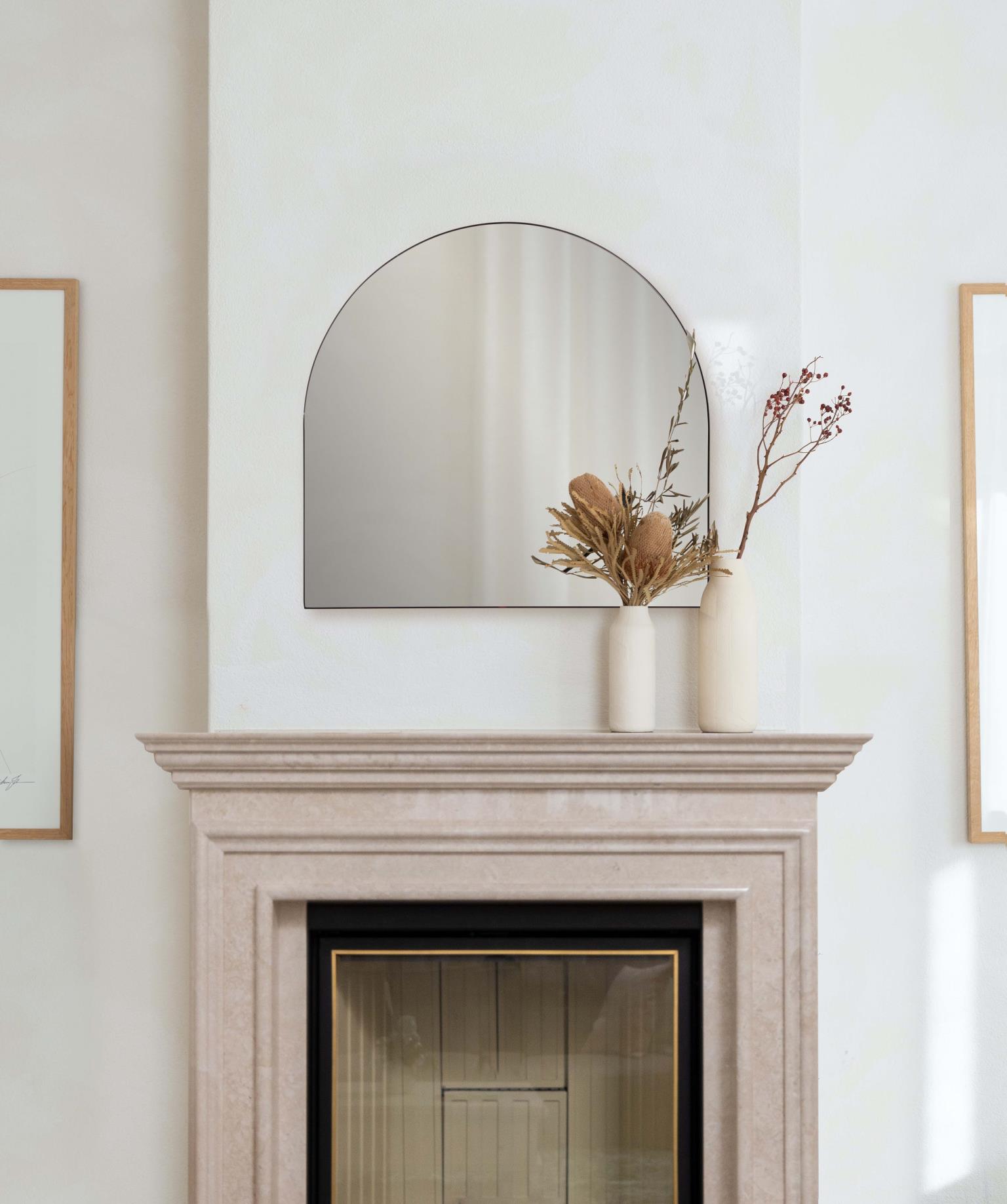 Tyler Dillon Stainless Steel Framed Wall Mirror, Van Buren Collection