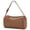 Brown, variant on PU Leather Crossbody Purse for Women Trendy Small Barrel Hobo Shoulder Handbag Lightweight Daily Purse