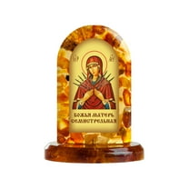 USA KIZIMA Handmade Icon Mother Semistrelnaya Baltic amber