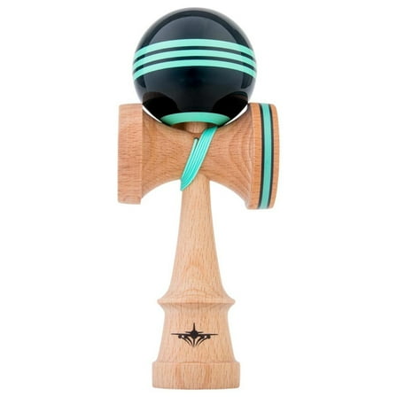 Kendama USA - Kaizen Triple Stripe - Jet Shape - Black  Teal
