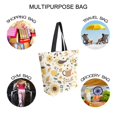 thumbnail image 7 of FORMRS Womens Canvas Tote Bag with Zipper Inner Pocket Shoulder Handbag, Beige Birds Floral, 7 of 7
