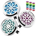 thumbnail image 2 of 7pcs 30mm Aromatherapy Essential Oil Car Diffuser Vent Clips, 36pcs Refill Pads+ 60pcs Refill Pads, 2 of 8