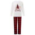 thumbnail image 2 of PaerPade Family Matching Christmas Pajamas Set Tree Letter Plaid Print Holiday Pajamas Sleepwear, 2 of 10