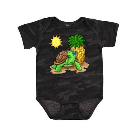 

Inktastic Summer Turtle in Sunglasses on the Beach with Pineapple Gift Baby Boy or Baby Girl Bodysuit