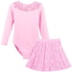 thumbnail image 2 of Ropa de práctica de baile para niños, vestido de princesa negro para exámenes de grado de primavera, falda con costura de encaje para niñas, vestido dividido, 2 of 3