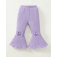 thumbnail image 3 of Infant Girls Clothes Baby Girl Pants Toddler Leggings 3 Pack Flare Baby Pants 3 6 9 12 18 24 Months Bell-bottoms for Girls Black Purple Red, 3 of 8