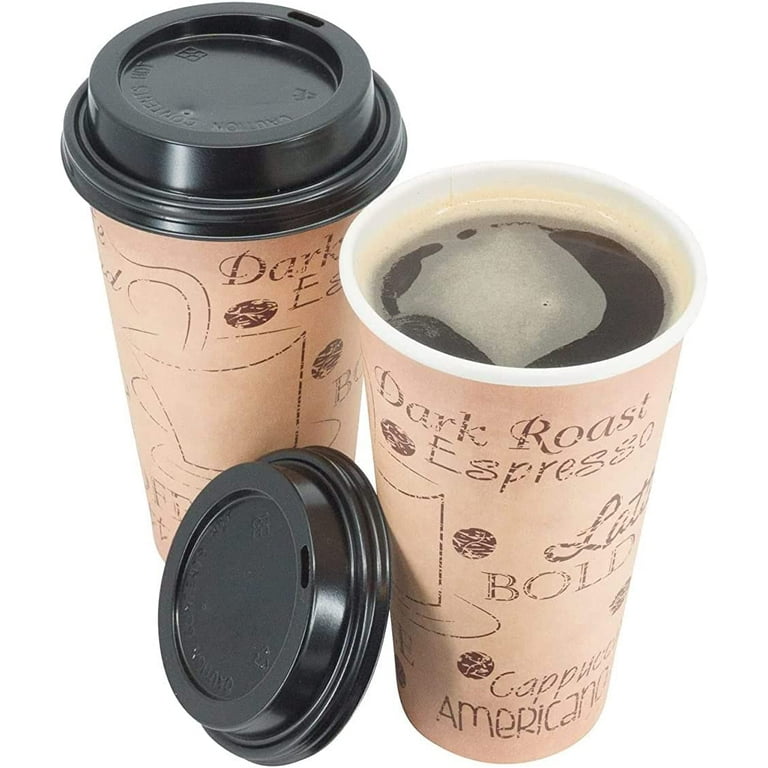 100 X Disposable Kraft Paper Cups 210ml / 7oz - Foto 14