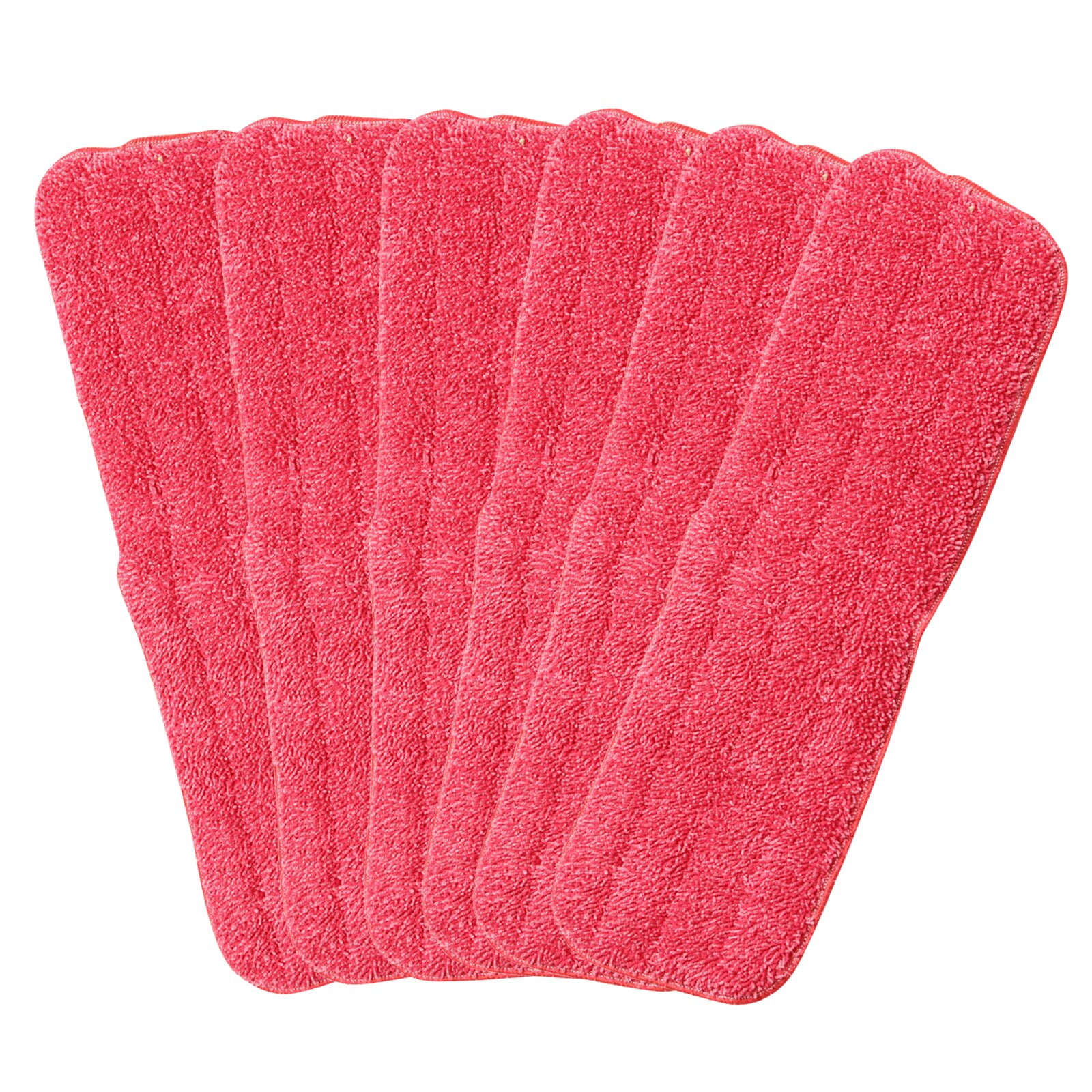 Reusable Microfiber Mop Pads, 6 Pack 16.5''x 5.5'' Mop Head Replacement