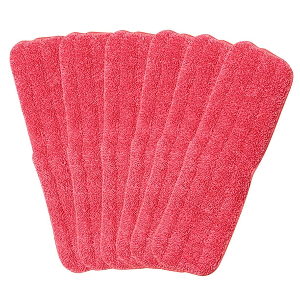 Reusable Microfiber Mop Pads, 6 Pack 16.5''x 5.5'' Mop Head Replacement