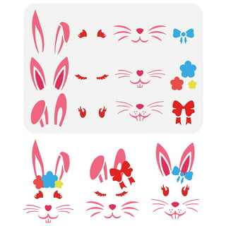  9PCS Large Easter Stencils for Painting on Wood Wall Fabric,  Easter Words Eggs Bunny Cross Stencil Templates for DIY Easter Home  Decorations, Easter Paint Wood Signs, Reusable Plastic Stencil