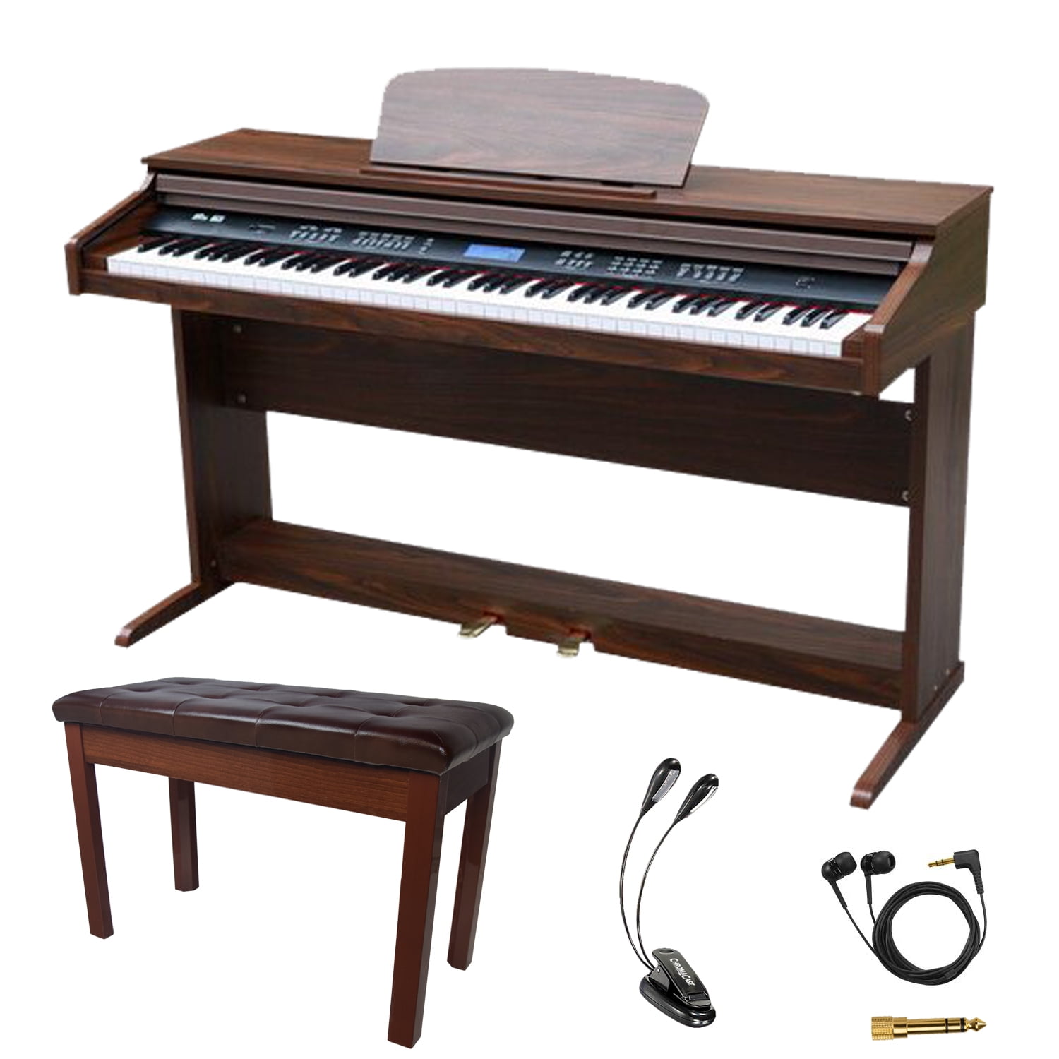 Sawtooth 88Key Digital Console Piano with Bench & Accessories