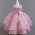 thumbnail image 5 of JCCXIN Girl Dress Puffy Gown Sleeveless Gown With Train For Pageant Performance Recital Party Wedding Toddler Girl Clothes 3-4 Years, 5 of 7