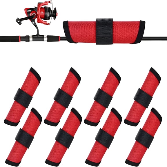 BESTSKY 8 Pack Fishing Lure Covers 6" Lure Wraps for Fishing Rod Hook Cover Bait Storage Protector Easily See Bait Glove to Keep Fishermen Safe