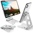 thumbnail image 5 of 2 soportes plegables para teléfono móvil, escritorio móvil manos libres con ángulo de visión ajustable, soporte para teléfono móvil bien hecho para smartphones tabletas de 7 a 10 pulgadas (n, 5 of 5