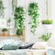 thumbnail image 4 of Paquete de 2 plantas colgantes artificiales con cestas, hiedra de hoja verde sintética, plantas colgantes de pared de vid para el hogar, jardín, dormitorio, fiesta, decoraciones de boda, 4 of 5