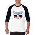 thumbnail image 1 of Artix - Mens Raglan Sleeve Baseball T-Shirts, up to Size 3XL - Kitty, 1 of 4