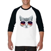 Artix - Mens Raglan Sleeve Baseball T-Shirts, up to Size 3XL - Kitty