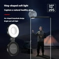 thumbnail image 2 of CRI 95+ Magnetic 3-in-1 Selfie Light with Mirror, 360° Rotating Mobile Phone Ring Led Light Clip, Portable Small Clip On Phone Selfie Light for Selfies, Video Recording Call (Black), 2 of 7
