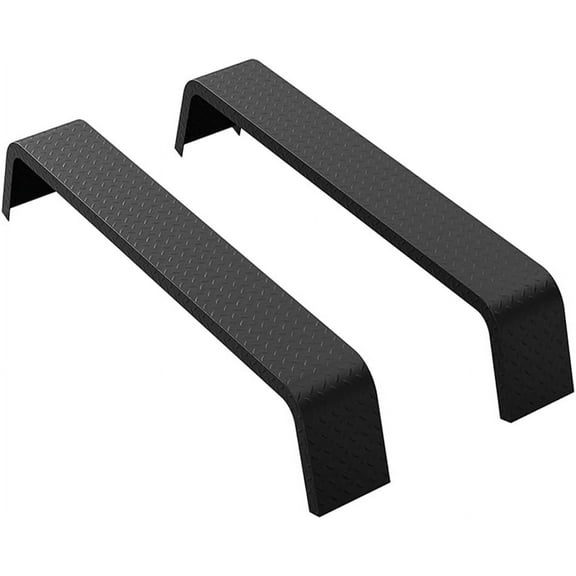GARVEE 2PCS Tandem Axle Trailer Fenders Fit for 13"-15" Tires,Heavy Duty Steel Diamond Plate Double Axle Trailer Fenders,Black