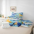 thumbnail image 6 of jejeloiu Colorful Dino Balloon 7-Piece Twin Bedding Set,Rustic Floral Cartoon Dino,Breathable Reversible Decor, 6 of 8