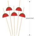 thumbnail image 2 of 200 púas de cóctel de 4,7 pulgadas, palillos de bambú para fiestas de verano, decoración para aperitivos, bebidas, Martini, suministros de alimentos (sandía) Sincero Hogar, 2 of 6
