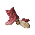 thumbnail image 3 of TMA EYES Snake-Embossed Leather and PU Upper Faux Fur Lining Short Flat Boot for Women, 3 of 6