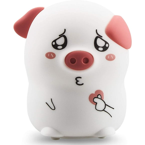Bonita luz nocturna LED para niños, lámpara de guardería recargable por USB, luz nocturna de silicona con forma de animal con sensor táctil y 7 colores cambiantes, luz decorativa portátil para bebés.