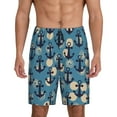 thumbnail image 2 of Picia Anchors Pajama Shorts for Men, Men's Pajama Bottoms, Sleepwear,Short Pajama Pants-X-Large, 2 of 9