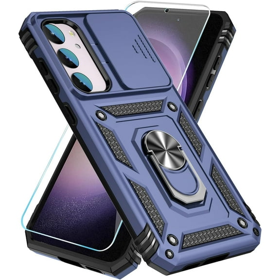 for Samsung Galaxy S23 Plus Case with HD Screen Protector & Kickstand & Slide Camera Cover,[Not for S23 or S23 Ultra] [ Military-Grade ] for (Galaxy S23 Plus 6.6", Green)
