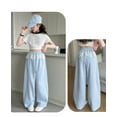 thumbnail image 7 of Sweatpants for Kids Girls Blue Sweat Pants Basic Kids Athletic Pants Wide Leg Sweatpants with Pocket Girls Size 6-7 Years Pants, 7 of 7